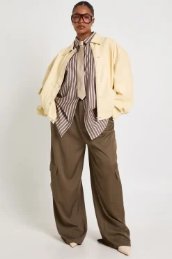 Pantalon Cargo En Sergé De Coton Grande Taille