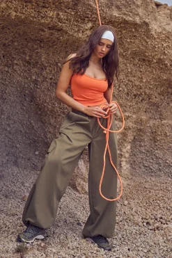 Pantalon Cargo En Sergé Délavé Dsgn Studio