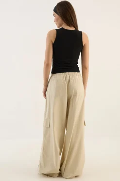 Pantalon Cargo En Sergé Lavé Dsgn Studio
