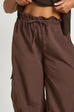 Pantalon Cargo Grande Taille À Taille Froncée Et Revers
