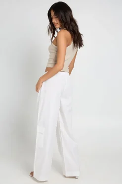 boohoo Pantalon Cargo Large En Popeline<Femme Pantalons