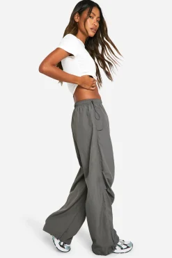 Pantalon Cargo Large Jambe en Nylon