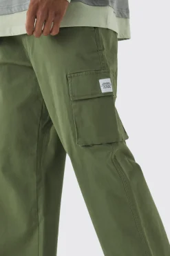 boohooMAN Pantalon cargo large à taille fixe<Homme Pantalons Cargo