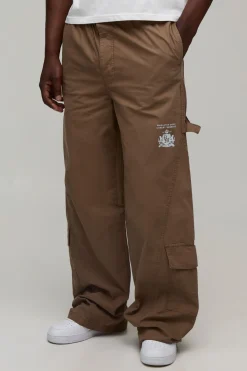 boohooMAN Pantalon Cargo Large Tall Avec Gousset<Homme Pantalons Tall|Tout Afficher