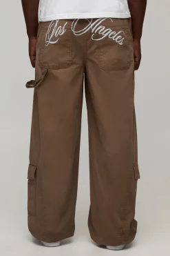 boohooMAN Pantalon Cargo Large Tall Avec Gousset<Homme Pantalons Tall|Tout Afficher