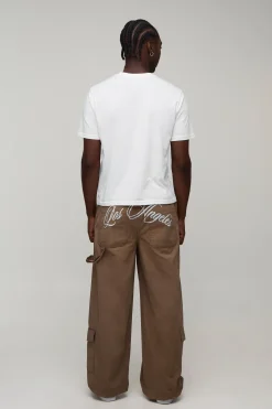 boohooMAN Pantalon Cargo Large Tall Avec Gousset<Homme Pantalons Tall|Tout Afficher