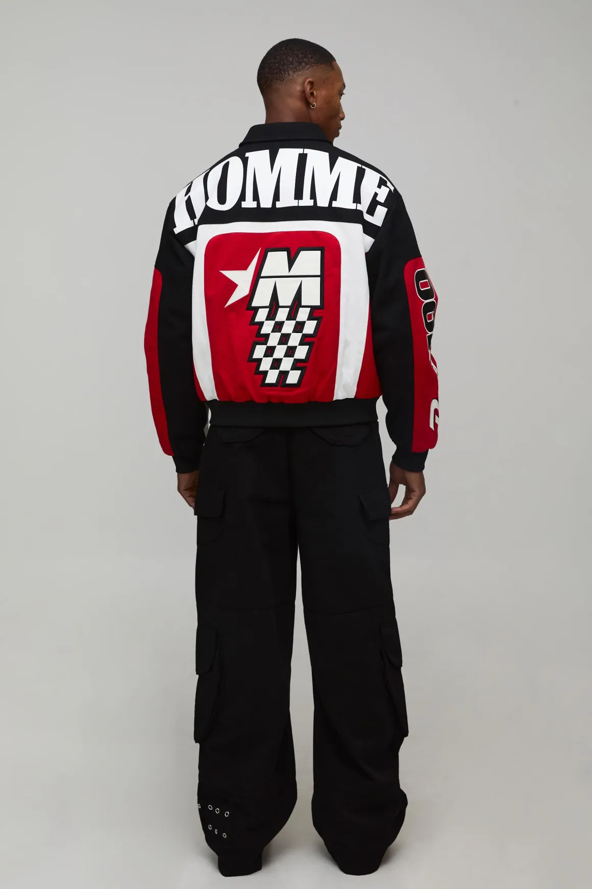 Pantalon Cargo À Poches Multiples Coupe Ample Évasée Avec Taille Élastiquée