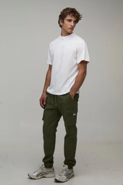 boohooMAN Pantalon cargo slim à taille élastiquée<Homme Pantalons Cargo
