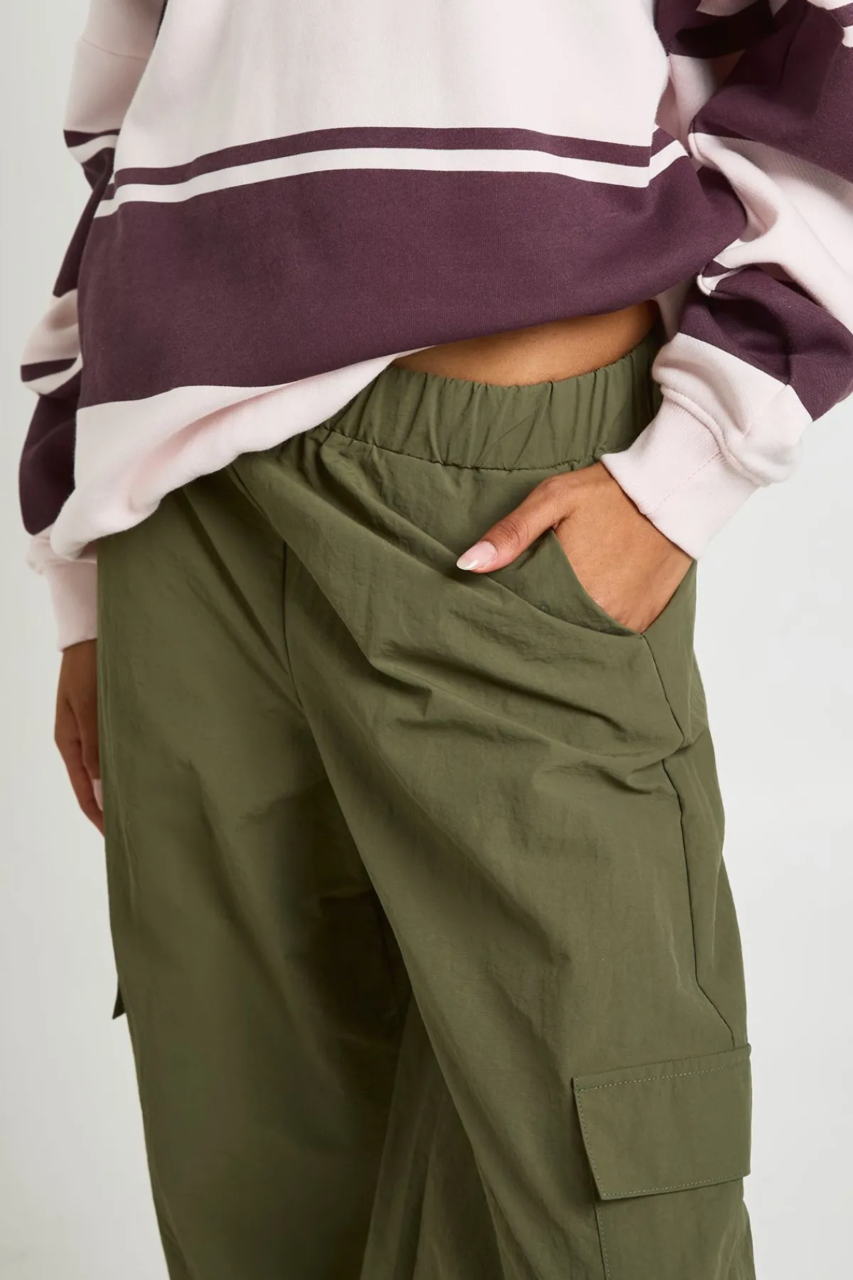boohoo Pantalon Cargo À Taille Élastique<Femme Pantalons|Looks De Rentrée
