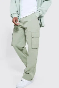 Pantalon cargo à taille élastique