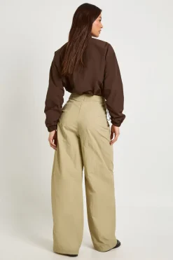 Pantalon Cargo Tall En Nylon Avec Détails Plissés