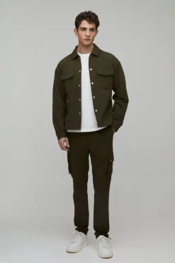 boohooMAN Pantalon Cargo Technique Coupe Skinny<Homme Ensembles|Pantalons Cargo