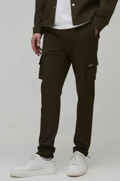 boohooMAN Pantalon Cargo Technique Coupe Skinny<Homme Ensembles|Pantalons Cargo