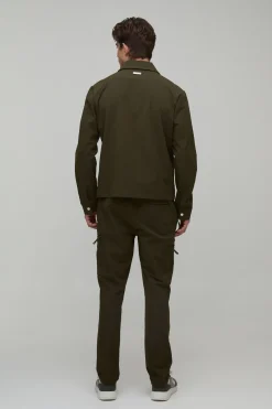 boohooMAN Pantalon Cargo Technique Slim<Homme Ensembles|Pantalons Cargo