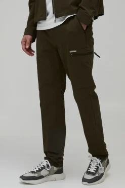 boohooMAN Pantalon Cargo Technique Slim<Homme Ensembles|Pantalons Cargo