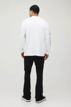 Pantalon Cargo Évasé Empilé Skinny Multi