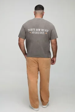 boohooMAN Pantalon Carpenter délavé à l'eau de Javel, coupe décontractée<Homme Tout Afficher|Pantalons Grande Taille