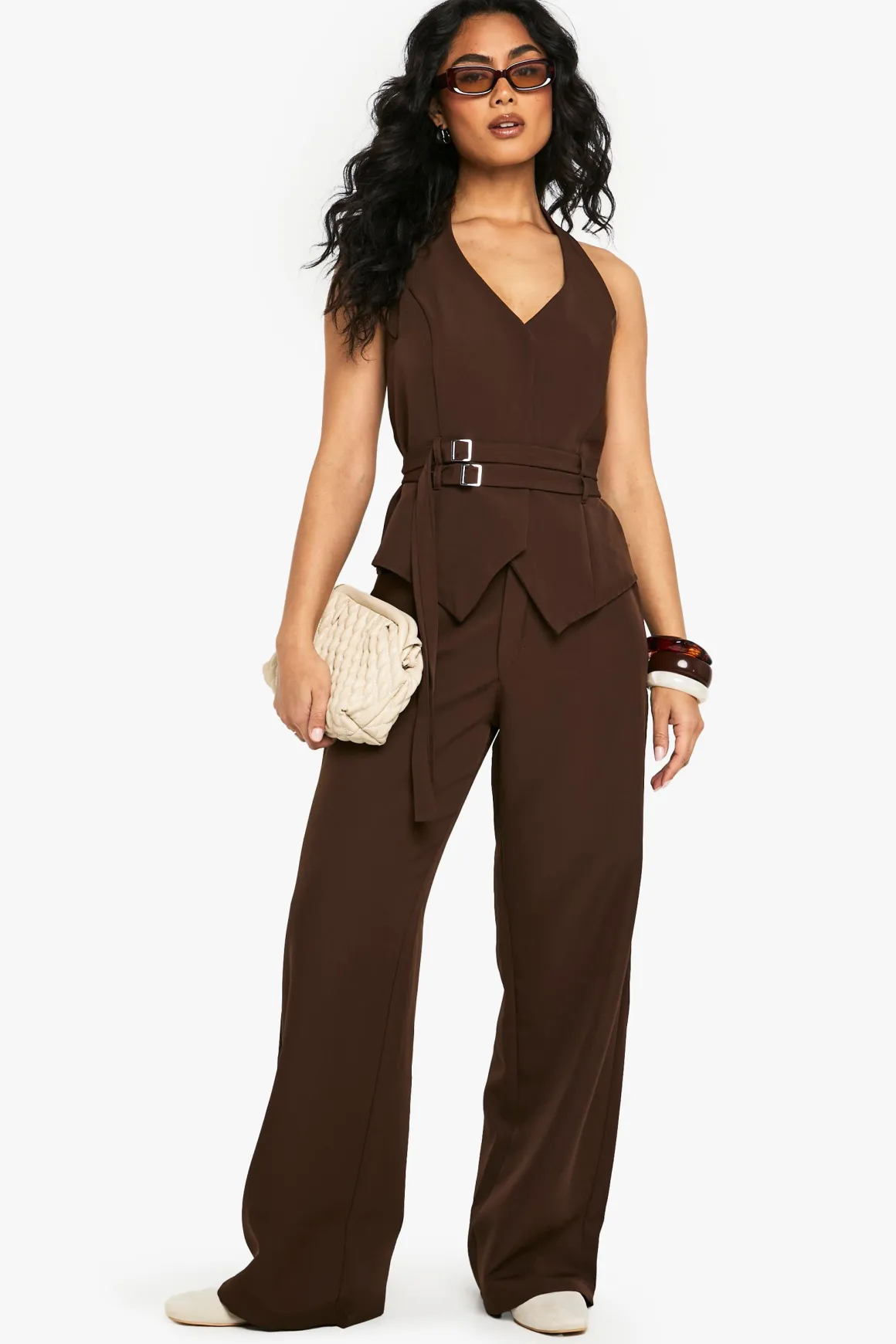 Pantalon cintré et évasé