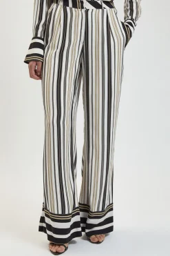 KarenMillen Pantalon Co-ord En Viscose À Rayures Contrastées Petite<Femme Pantalons|Ensembles