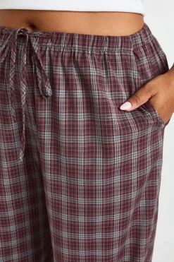 Pantalon à cordon de serrage à taille Plus Check