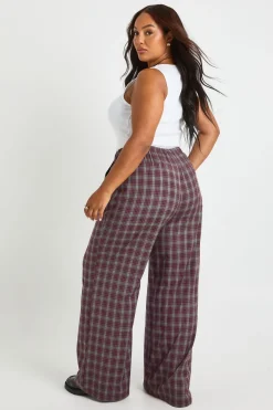 Pantalon à cordon de serrage à taille Plus Check