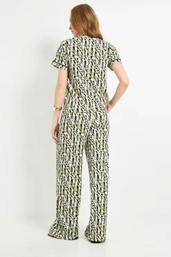 Pantalon À Cordon En Jersey À Motif Géométrique