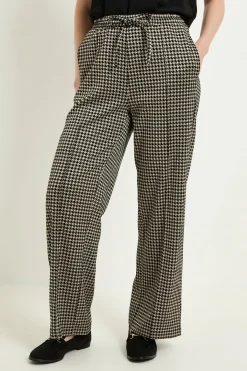 Wallis Pantalon À Cordon En Ponte À Motif Pied-de-poule<Femme Pantalons|Tailleurs