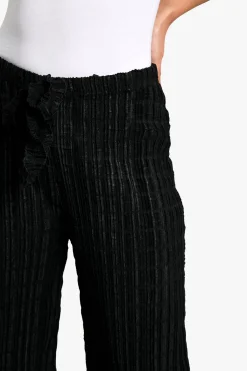 boohoo Pantalon à cordon en texture froissée<Femme Pantalons