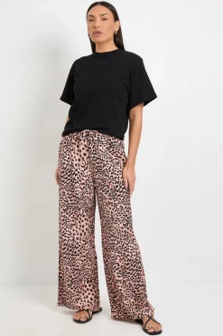 Pantalon À Cordon Imprimé Léopard