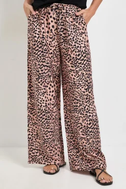 Pantalon À Cordon Imprimé Léopard