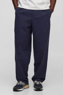 boohooMAN Pantalon à coupe décontractée en mélange de lin<Homme Costumes Et Tenues Formelles