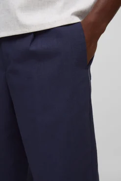boohooMAN Pantalon à coupe décontractée en mélange de lin<Homme Costumes Et Tenues Formelles