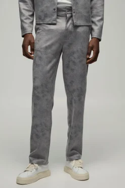 Pantalon coupe droite Antique Suédette à taille semi-fixée