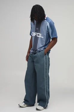 Pantalon Coupe Parachute Tall En Nylon Avec Détails De Passepoil