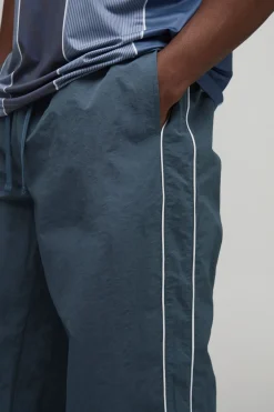 Pantalon Coupe Parachute Tall En Nylon Avec Détails De Passepoil