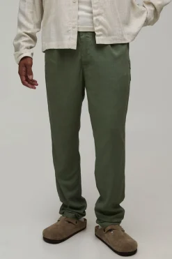 Pantalon Coupe Slim Mi-lin Taille Haute Et Basse