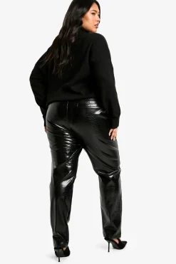 Pantalon Croc synthétique Slim Fit Plus