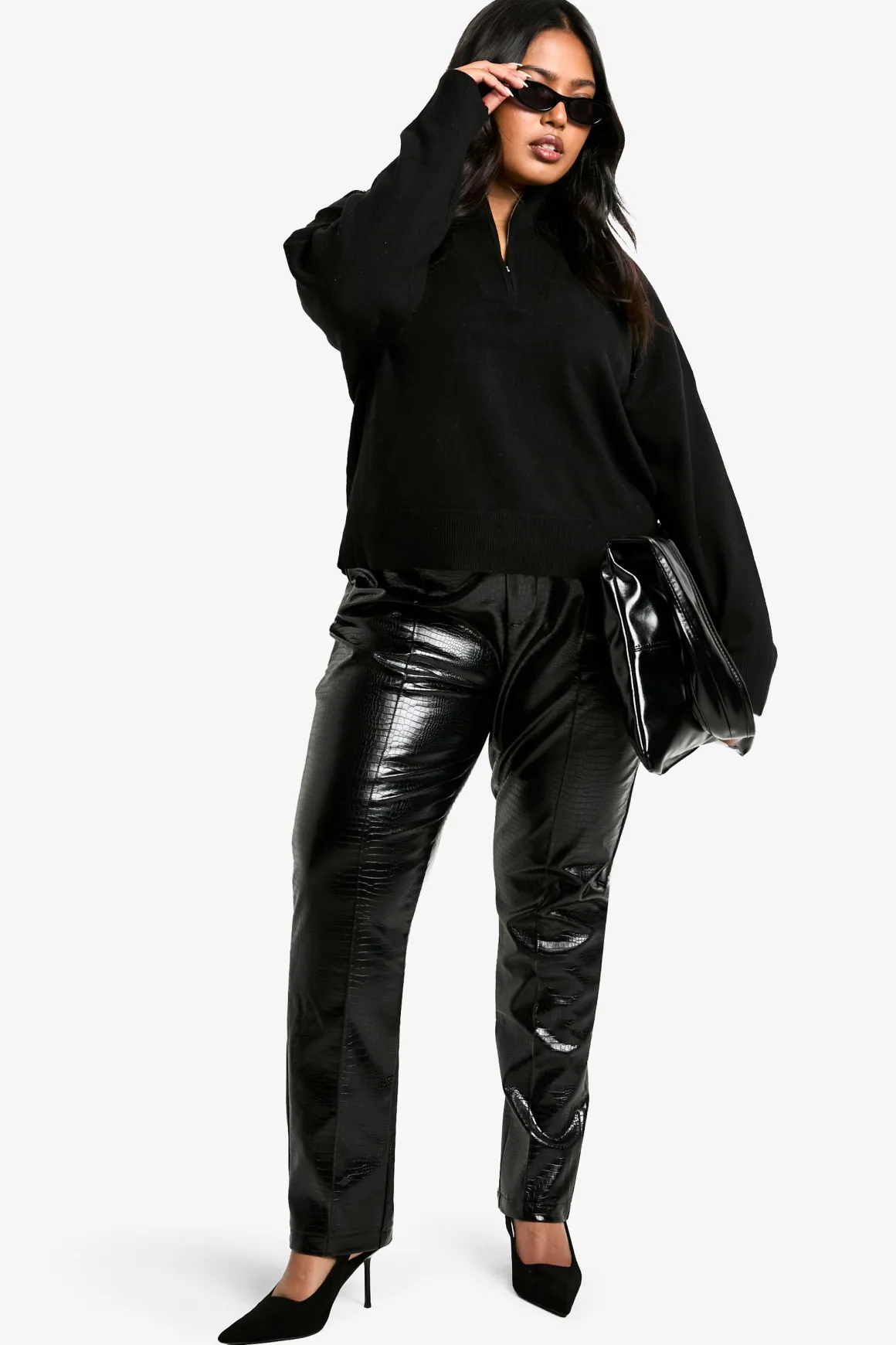 Pantalon Croc synthétique Slim Fit Plus