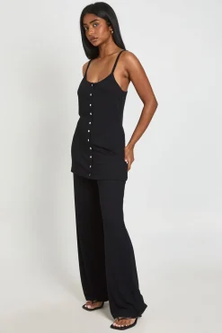 boohoo Pantalon Côtelé À Jambe Droite<Femme Pantalons|Tailleurs