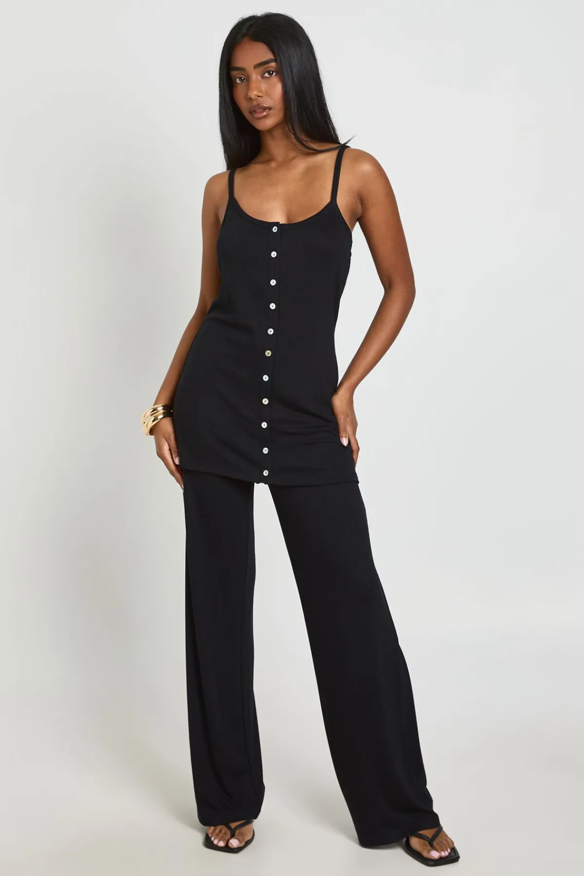 boohoo Pantalon Côtelé À Jambe Droite<Femme Pantalons|Tailleurs