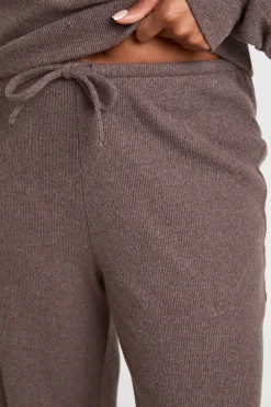 Pantalon côtelé à jambes larges Plus