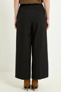 Pantalon Culotte à Couture Latérale