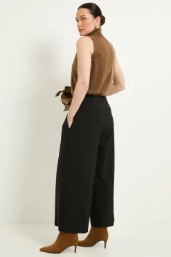 Pantalon Culotte à Couture Latérale
