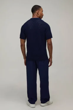 Pantalon Décontracté en Mélange de Lin Taille Half & Half