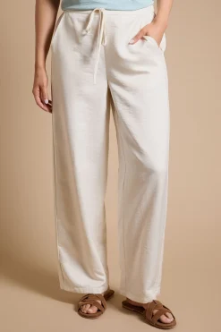 Dorothy Perkins Pantalon Décontracté En Satin Avec Cordon De Serrage Et Détails Contrastés<Femme Pantalons|Satin Et Dentelle