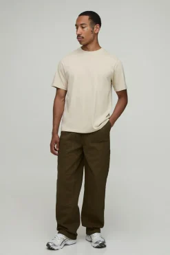 boohooMAN Pantalon De Charpentier Coupe Décontractée À Taille Élastiquée<Homme Tout Afficher|Pantalons Grande Taille