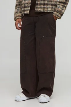 Pantalon de charpentier délavé, coupe ample