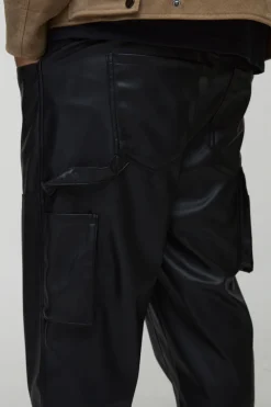 Pantalon de charpentier synthétique à coupe évasée