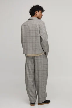 Pantalon De Costume Ajusté À Carreaux Ballon Coordonné