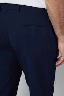 Burton Pantalon De Costume Ajusté En Seersucker Indigo<Homme Costumes Et Tenues Formelles